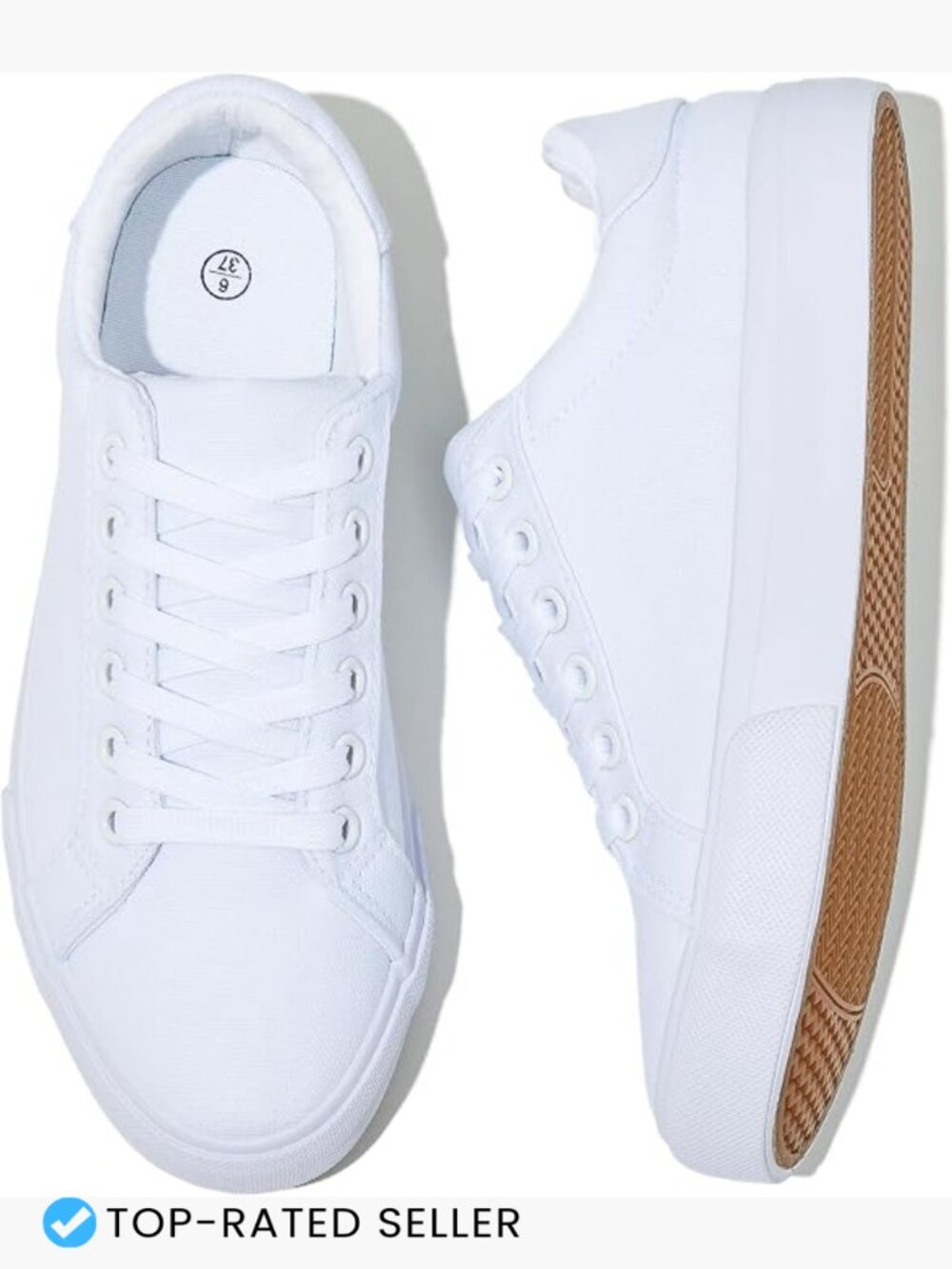 Canvas Lace-Up Low Top Sneakers Casual Breathable Walking Shoes Round Toe
